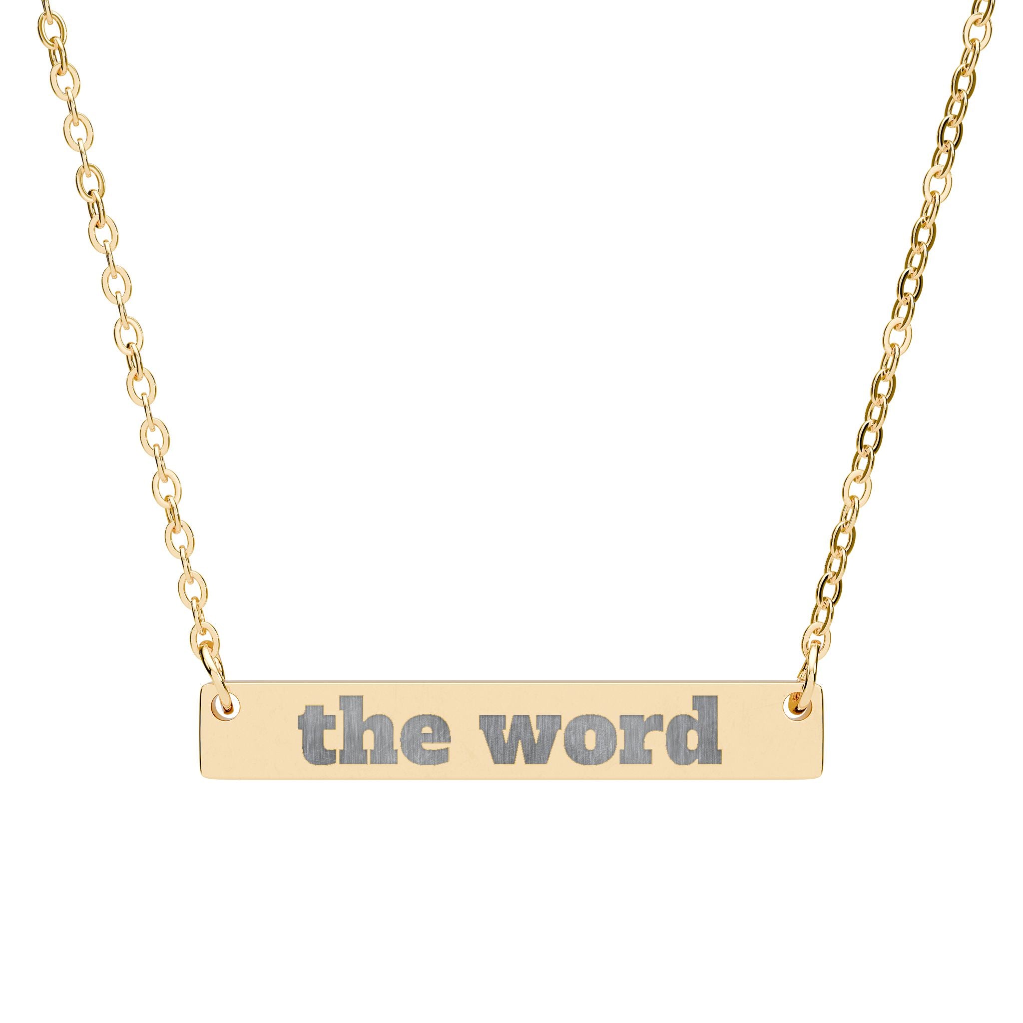 "The Word" Horizontal Bar Necklace