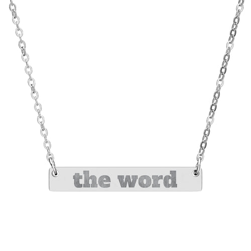 "The Word" Horizontal Bar Necklace