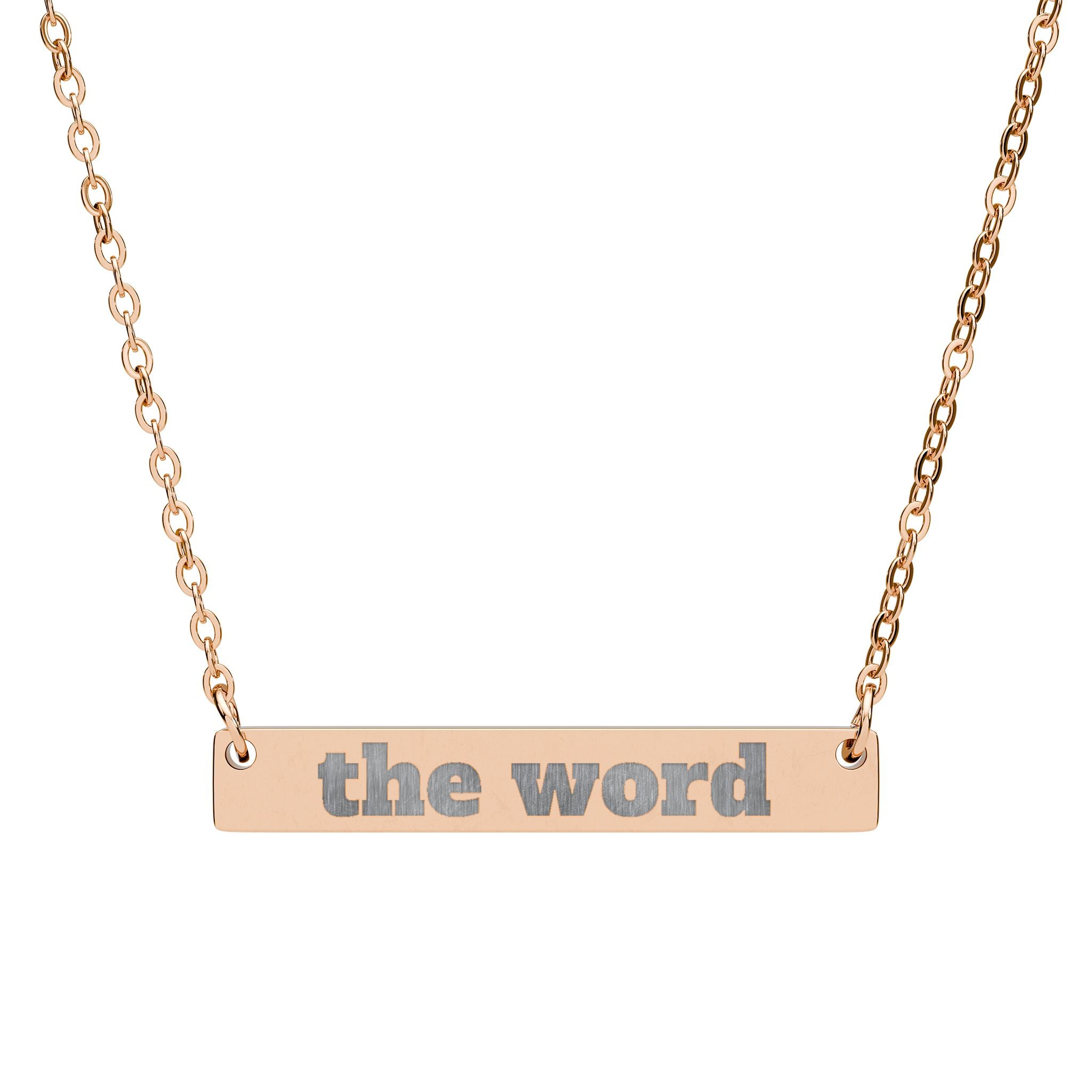 "The Word" Horizontal Bar Necklace