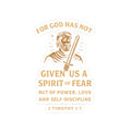 Christian Scripture Sticker — “For God Has Not Given Us a Spirit of Fear” (2 Timothy 1:7)